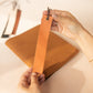 The Real McCaul Leathergoods Tan Bookmark Australian Made Australian Owned Leather Bookmark Handmade in Australia