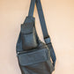 The Real McCaul Leathergoods Travel Bag The John Crossbody Sling Bag - Cowhide - Black Australian Made Australian Owned The John Crossbody Sling Bag - Cowhide - Black