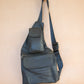 The Real McCaul Leathergoods Travel Bag The John Crossbody Sling Bag - Cowhide - Black Australian Made Australian Owned The John Crossbody Sling Bag - Cowhide - Black