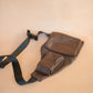 The Real McCaul Leathergoods Travel Bag The John Crossbody Sling Bag - Cowhide - Chestnut Australian Made Australian Owned The John Crossbody Sling Bag - Cowhide - Chestnut