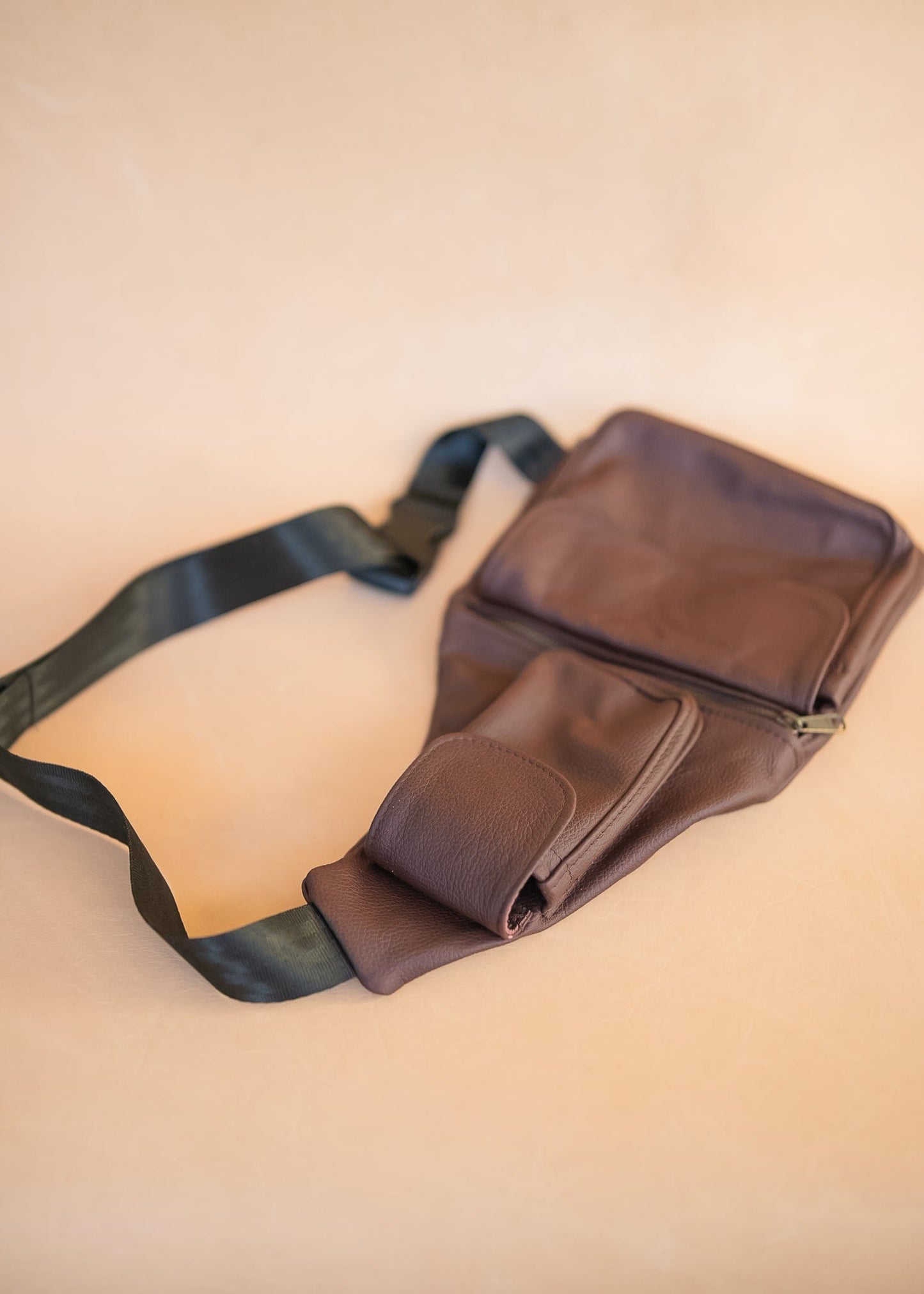 The Real McCaul Leathergoods Travel Bag The John Crossbody Sling Bag - Cowhide - Eggplant Australian Made Australian Owned The John Crossbody Sling Bag - Cowhide - Eggplant
