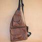 The Real McCaul Leathergoods Travel Bag The John Crossbody Sling Bag - Cowhide - Premium Marble Brown Australian Made Australian Owned The John Crossbody Sling Bag - Cowhide - Premium Marble Brown