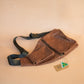 The Real McCaul Leathergoods Travel Bag The John Crossbody Sling Bag - Cowhide - Premium Marble Brown Australian Made Australian Owned The John Crossbody Sling Bag - Cowhide - Premium Marble Brown