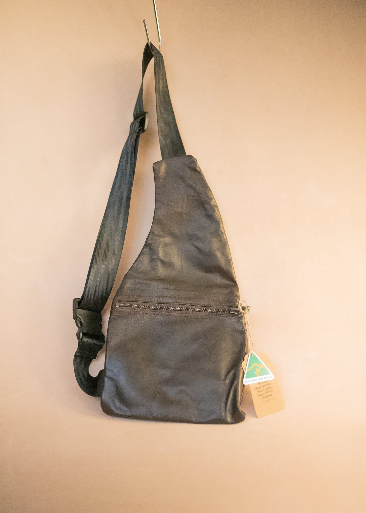 The Real McCaul Leathergoods Travel Bag The John Crossbody Sling Bag - Premium Kangaroo - Brown Australian Made Australian Owned The John Crossbody Sling Bag - Premium Kangaroo - Brown