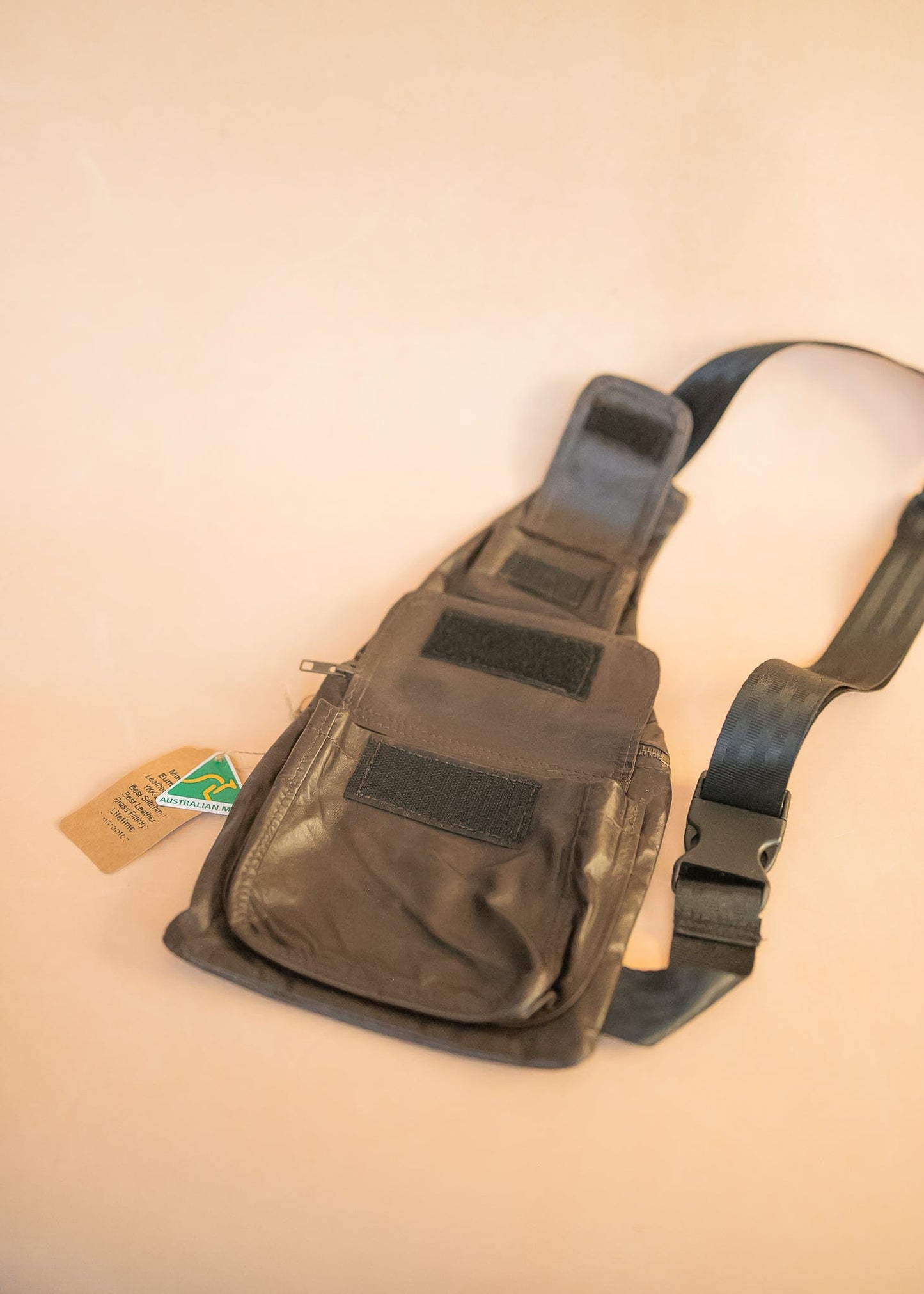 The Real McCaul Leathergoods Travel Bag The John Crossbody Sling Bag - Premium Kangaroo - Brown Australian Made Australian Owned The John Crossbody Sling Bag - Premium Kangaroo - Brown