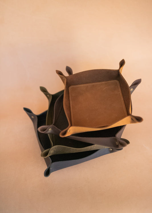 The Real McCaul Leathergoods Valet Tray Catch All Holder Australian Made Australian Owned Valet Tray Catch All Holder