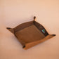 The Real McCaul Leathergoods Vintage Brown / Mini Valet Tray Catch All Holder Australian Made Australian Owned Valet Tray Catch All Holder