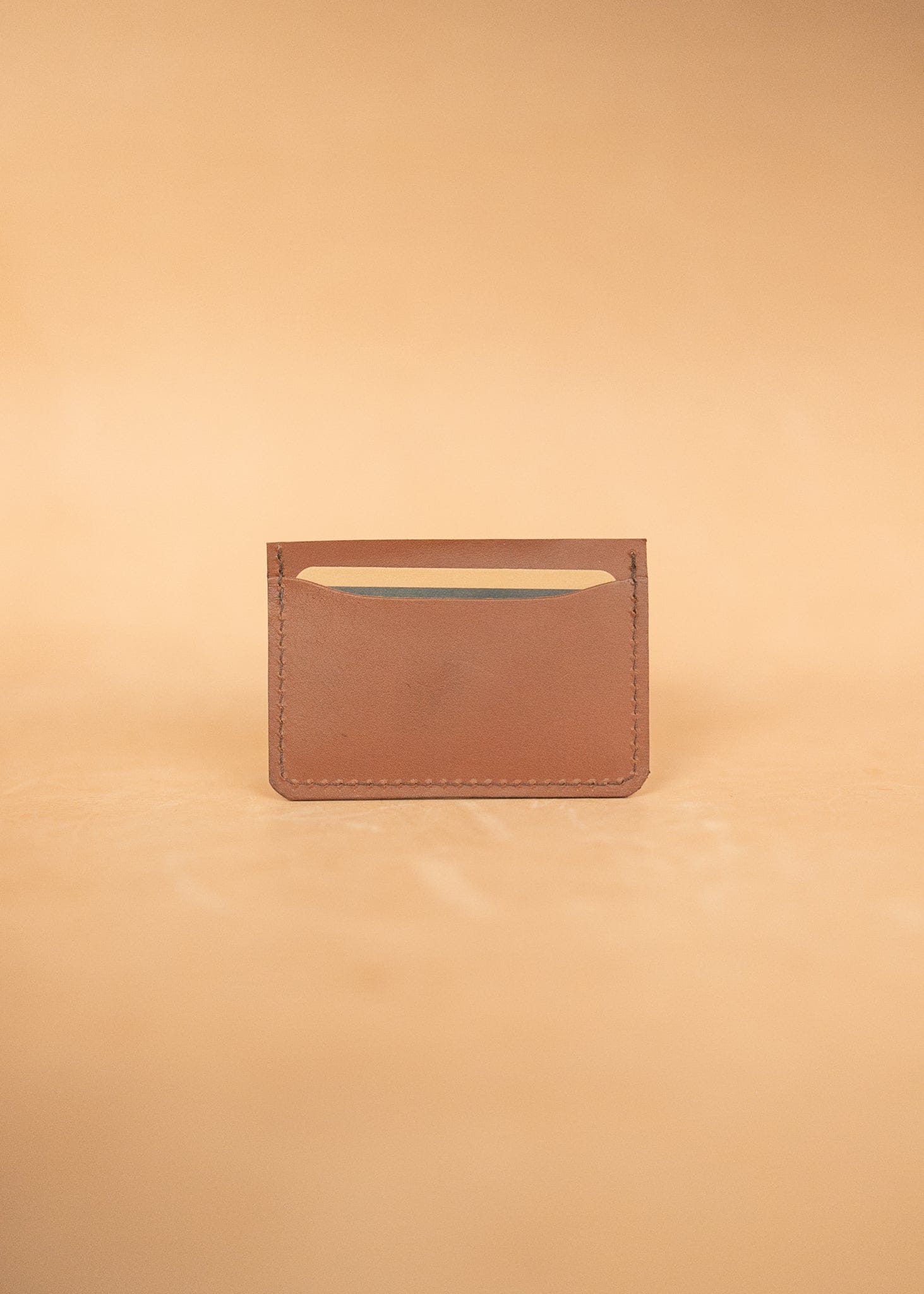 The Real McCaul Leathergoods Wallet Tan Compact Card Holder Wallet - Three Pocket Australian Made Australian Owned Leather Card Holder Wallet - Three Pocket Made in Australia