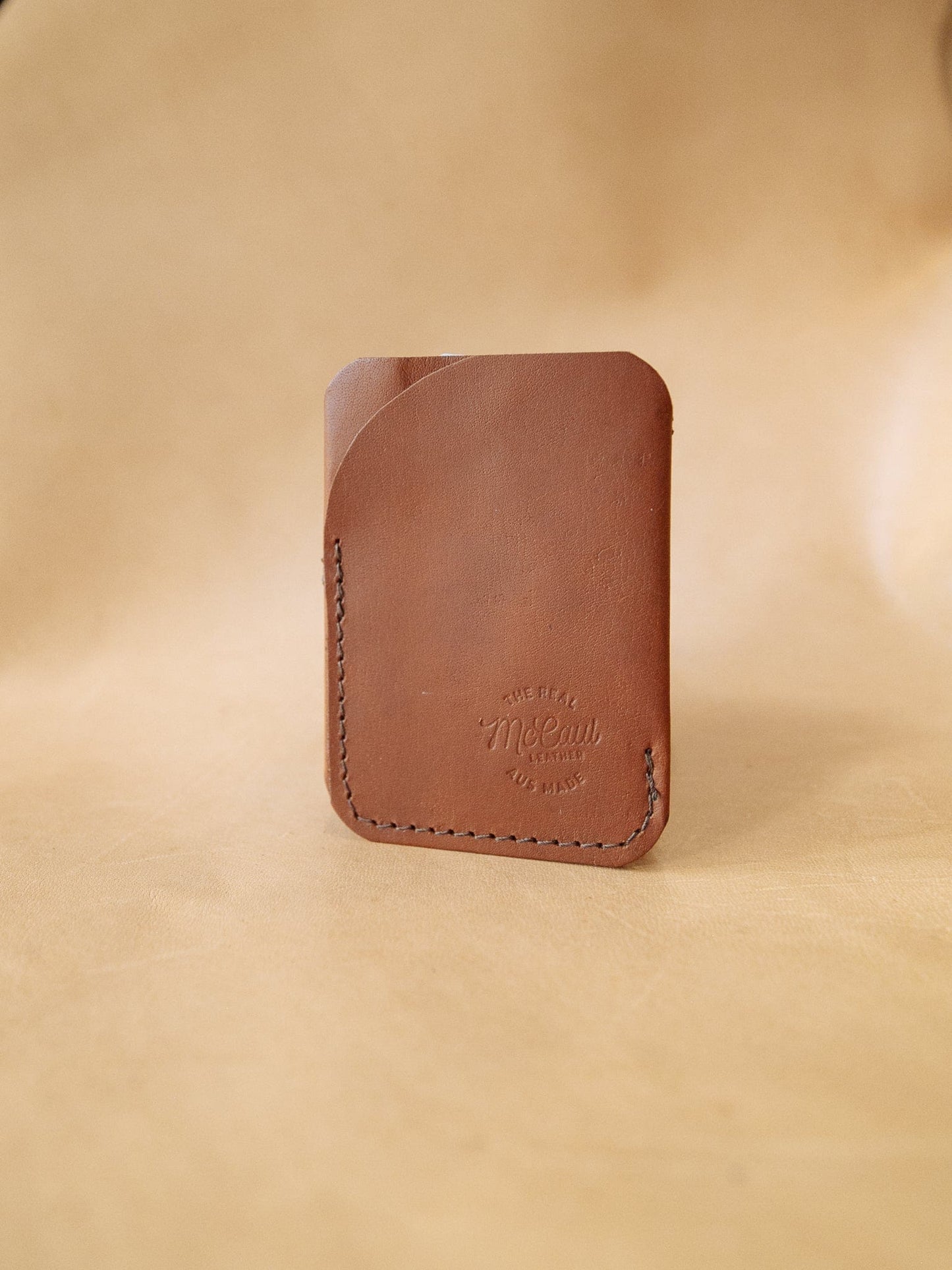 The Real McCaul Leathergoods Wallet Tan The Steven Card Holder Australian Made Australian Owned