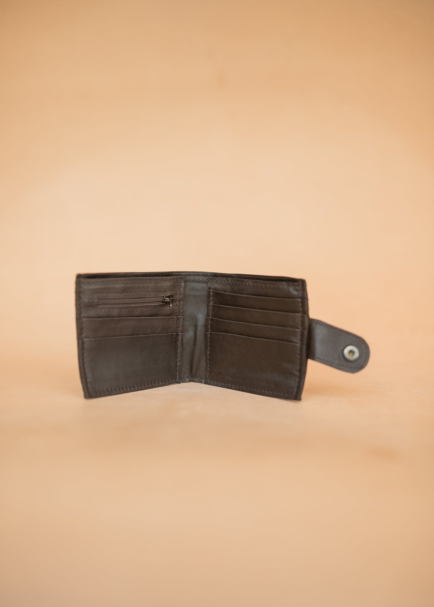 The Real McCaul Leathergoods Wallets Bifold Wallet With Coin Zip - Kangaroo Australian Made Australian Owned Australian Made Leather Bifold Wallet With Coin Zip and Clip - Kangaroo