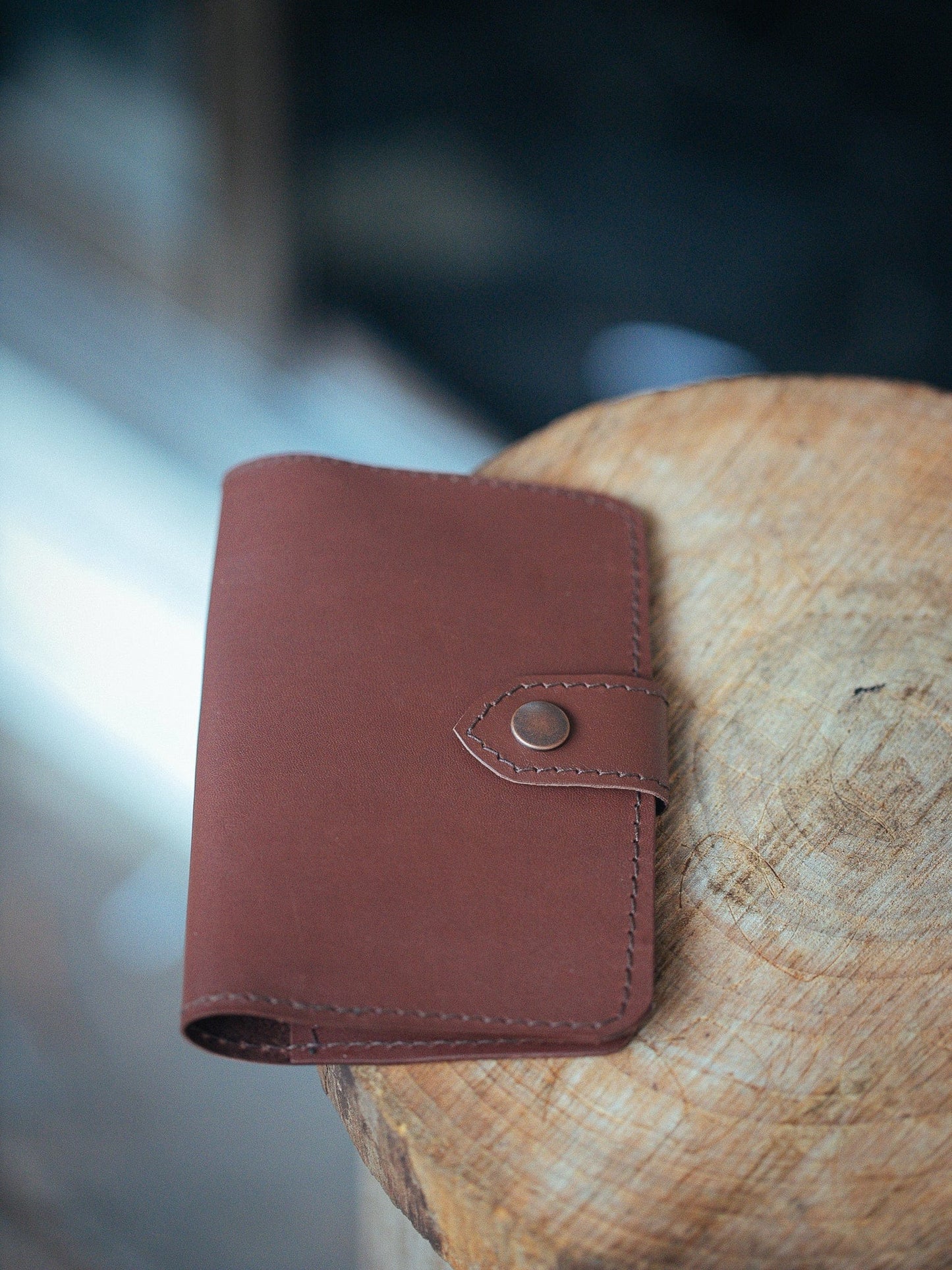 The Real McCaul Leathergoods Wallets Brown Passport Cover Wallet - Kangaroo Australian Made Australian Owned Passport Holder Kangaroo Leather- Made in Australia