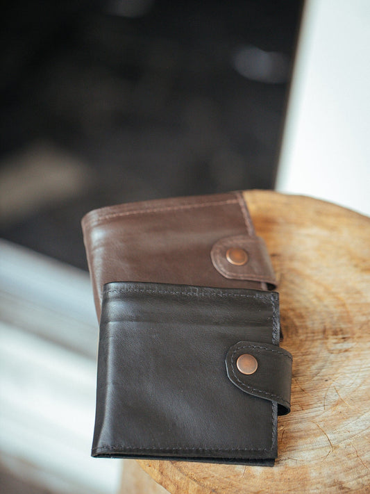 The Real McCaul Leathergoods Wallets Classic Bifold Wallet with Clip - Kangaroo Australian Made Australian Owned Bifold Kangaroo Leather Wallet- Made In Australia