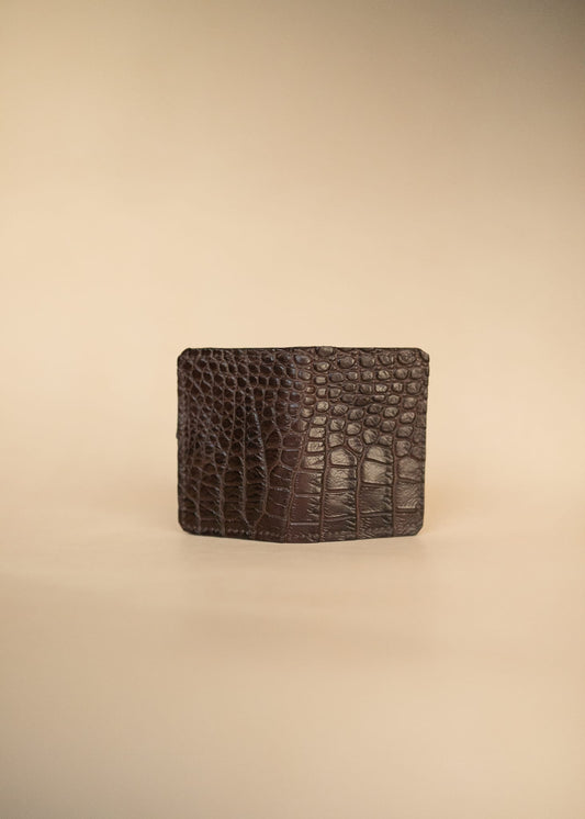 The Real McCaul Leathergoods Wallets Four Pocket Card Wallet - Crocodile and Kangaroo Australian Made Australian Owned Leather 4 Card Wallet Holder Crocodile and Kangaroo Wallet Made In Australia 