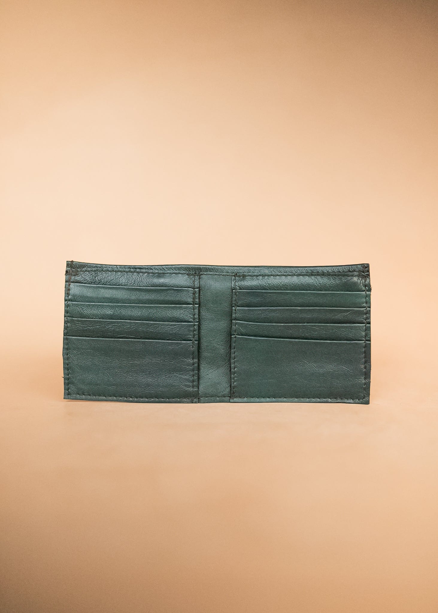 The Real McCaul Leathergoods Wallets Juniper Green Large Bifold Wallet - Kangaroo Australian Made Australian Owned Bifold Kangaroo Leather Wallet- Made In Australia