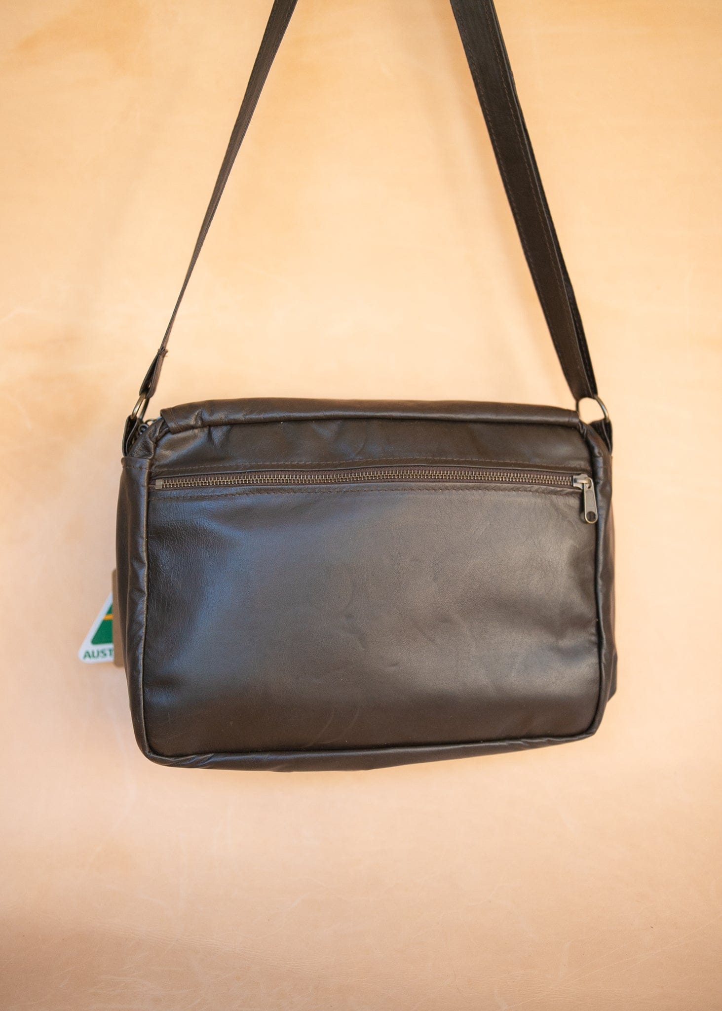 The Real McCaul Leathergoods Zeuss Satchel Bag - Premium Kangaroo Australian Made Australian Owned Men's Leather Satchel Made In Australia- Laptop/iPad