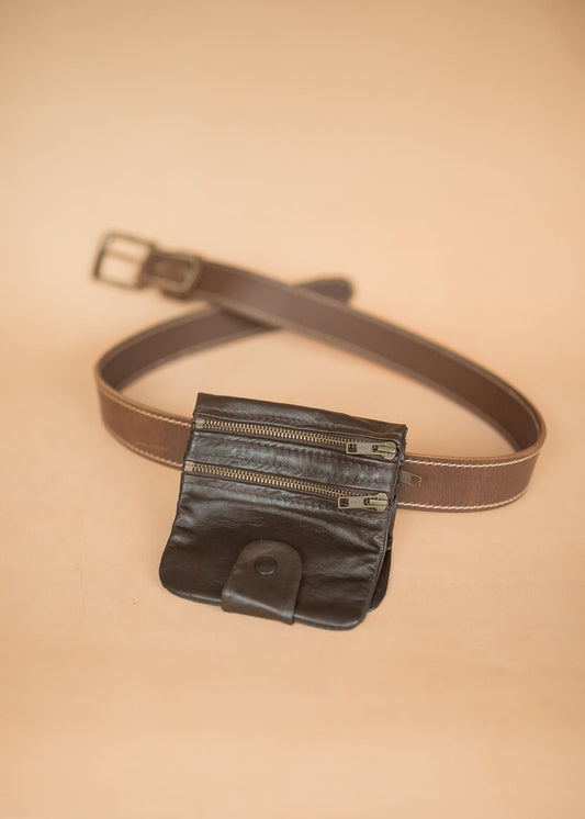 The Real McCaul Multi-Wallet Multi Wallet Belt Pouch - Kangaroo Australian Made Australian Owned Australian Made Leather Multi-Wallet Travel Belt Pouch (Kangaroo)