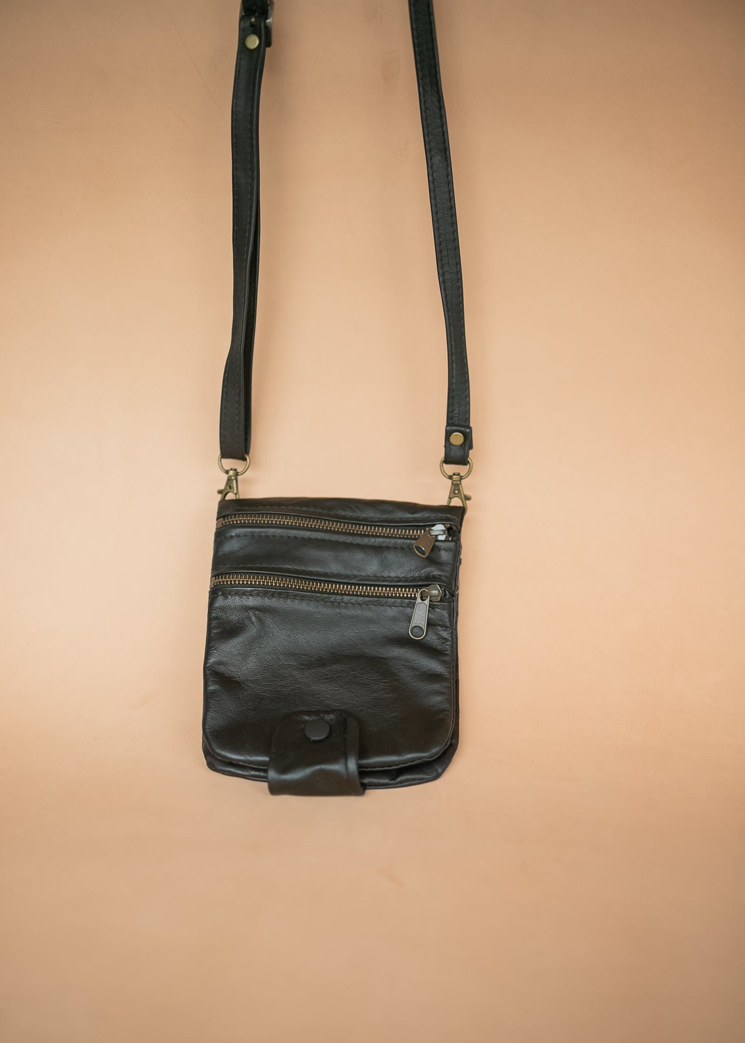 The Real McCaul Multi-Wallet Multi Wallet Belt Pouch - Kangaroo - With Shoulder Strap Australian Made Australian Owned Australian Made Leather Multi-Wallet Travel Belt Pouch (Kangaroo)
