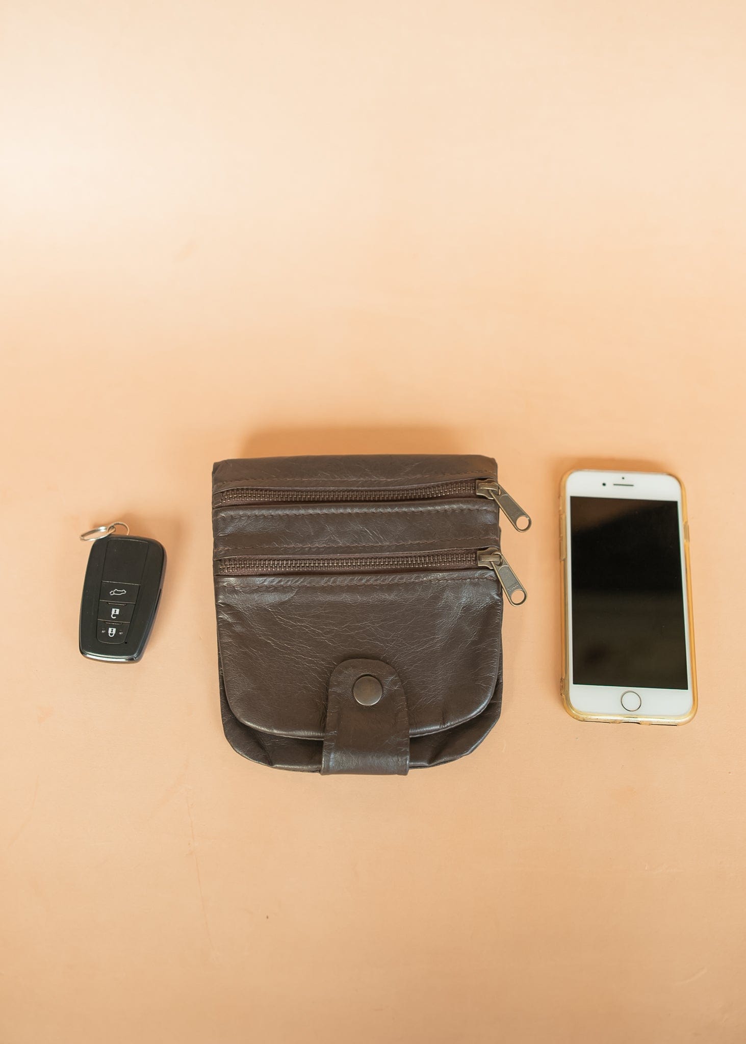 The Real McCaul Multi-Wallet Multi Wallet Belt Pouch - Kangaroo - With Shoulder Strap Australian Made Australian Owned Australian Made Leather Multi-Wallet Travel Belt Pouch (Kangaroo)