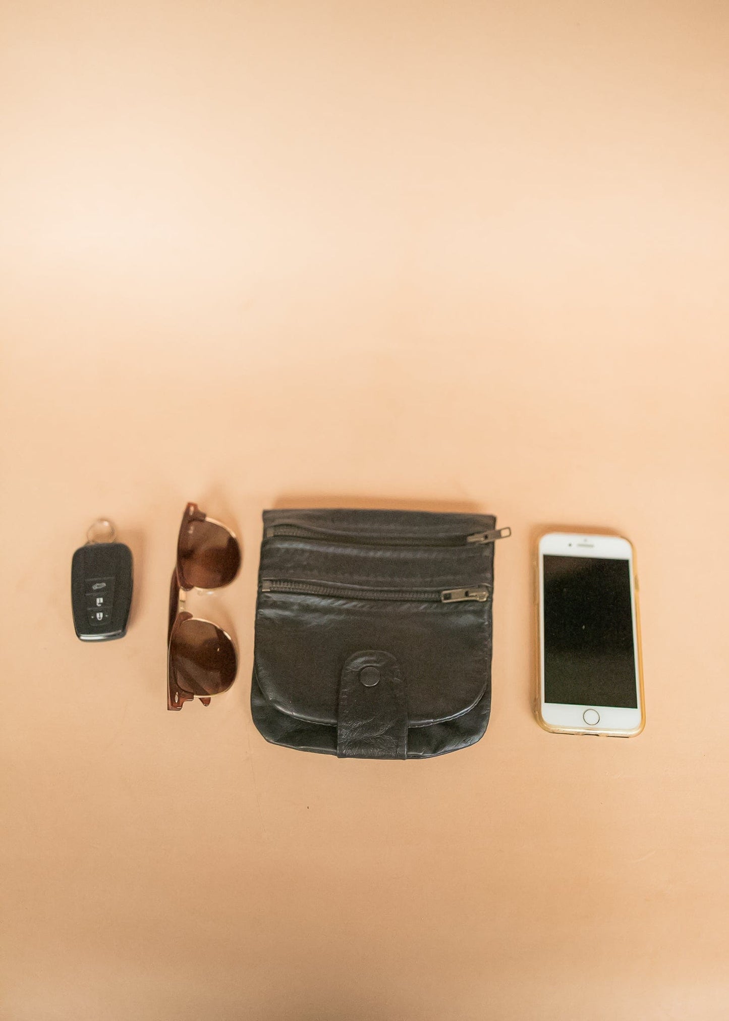 The Real McCaul Multi-Wallet Multi Wallet Belt Pouch - Kangaroo - With Shoulder Strap Australian Made Australian Owned Australian Made Leather Multi-Wallet Travel Belt Pouch (Kangaroo)
