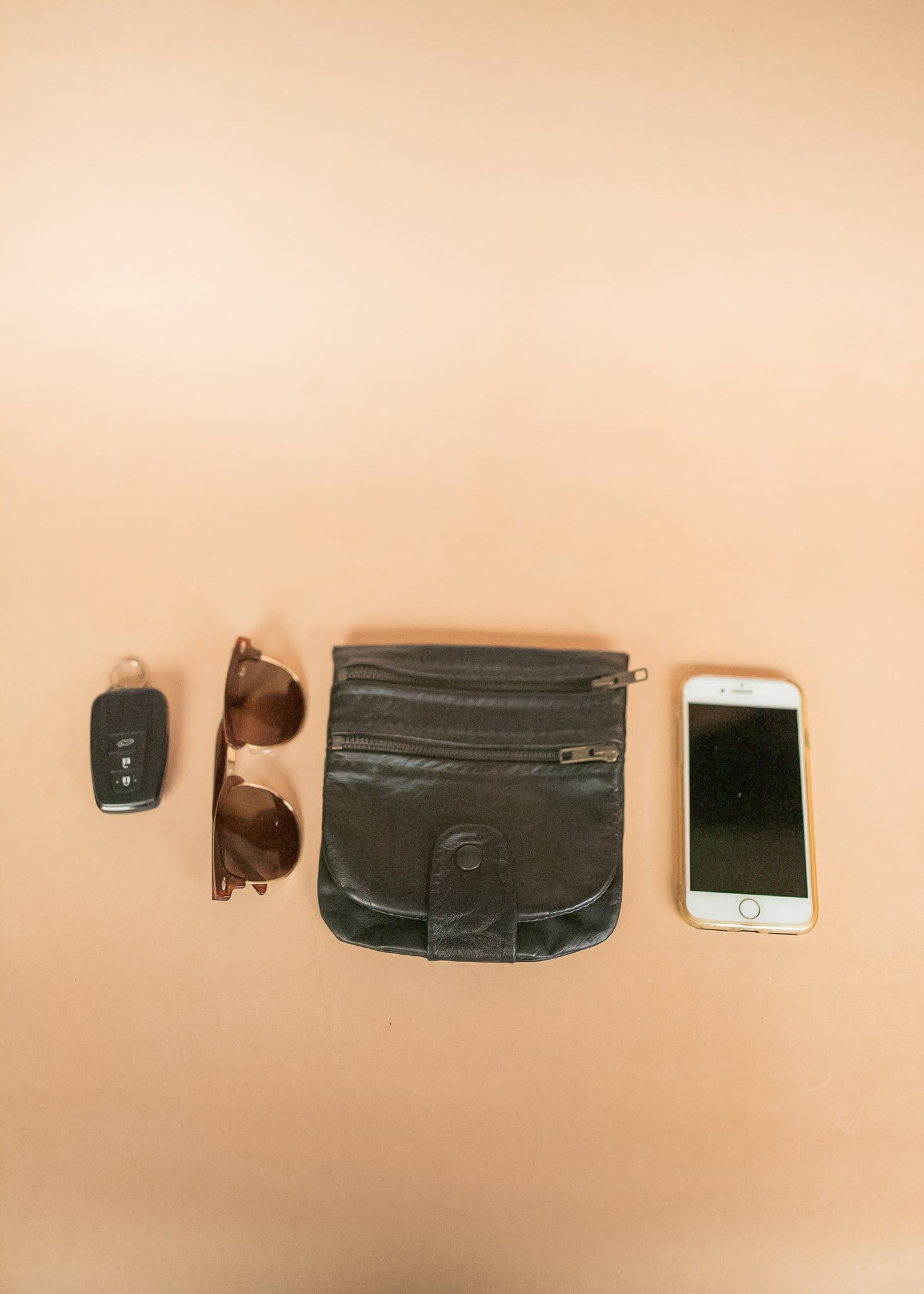 The Real McCaul Multi-Wallet Multi Wallet Belt Pouch - Kangaroo - With Shoulder Strap Australian Made Australian Owned Australian Made Leather Multi-Wallet Travel Belt Pouch (Kangaroo)