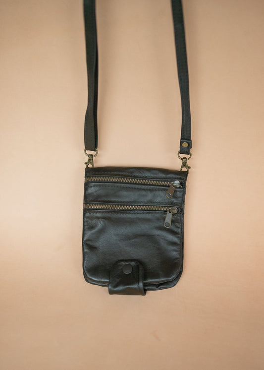 The Real McCaul Multi-Wallet Multi Wallet Belt Pouch - Kangaroo - With Shoulder Strap Australian Made Australian Owned Australian Made Leather Multi-Wallet Travel Belt Pouch (Kangaroo)