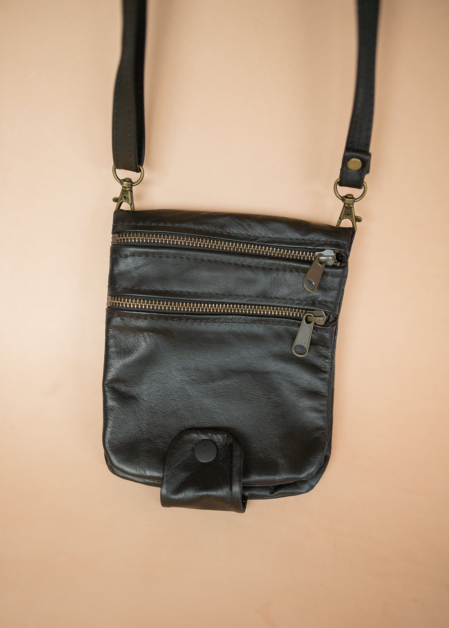 The Real McCaul Multi-Wallet Multi Wallet Belt Pouch - Kangaroo - With Shoulder Strap Australian Made Australian Owned Australian Made Leather Multi-Wallet Travel Belt Pouch (Kangaroo)