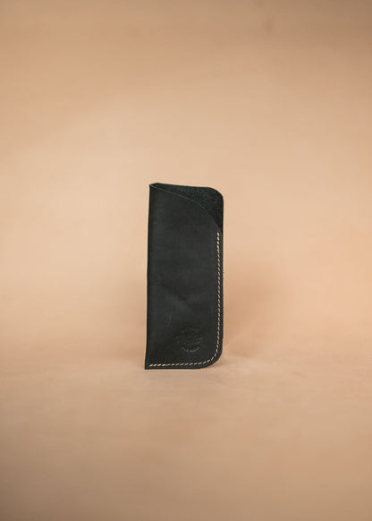 The Real McCaul Purses Black / Large Glasses Case Slip Australian Made Australian Owned Leather Glasses Case Slip Pouch Handmade in Australia