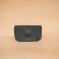 The Real McCaul Purses Black / Large Phone Pouch Holder for Belt - Horizontal - Cowhide Australian Made Australian Owned Leather Belt Pouch for Phone/Sunglasses Australian Made