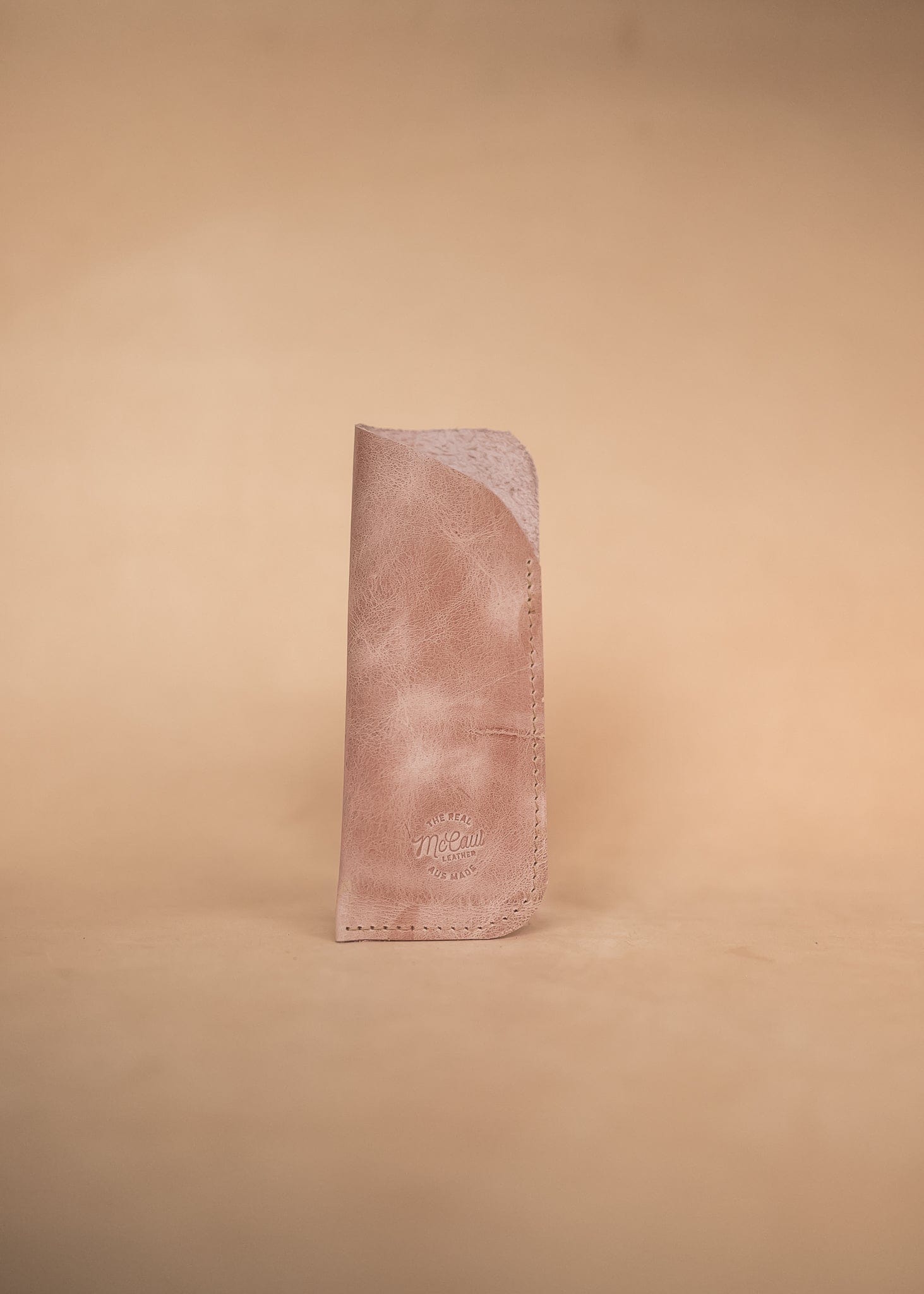 The Real McCaul Purses Dusty Pink / Large Glasses Case Slip Australian Made Australian Owned Leather Glasses Case Slip Pouch Handmade in Australia
