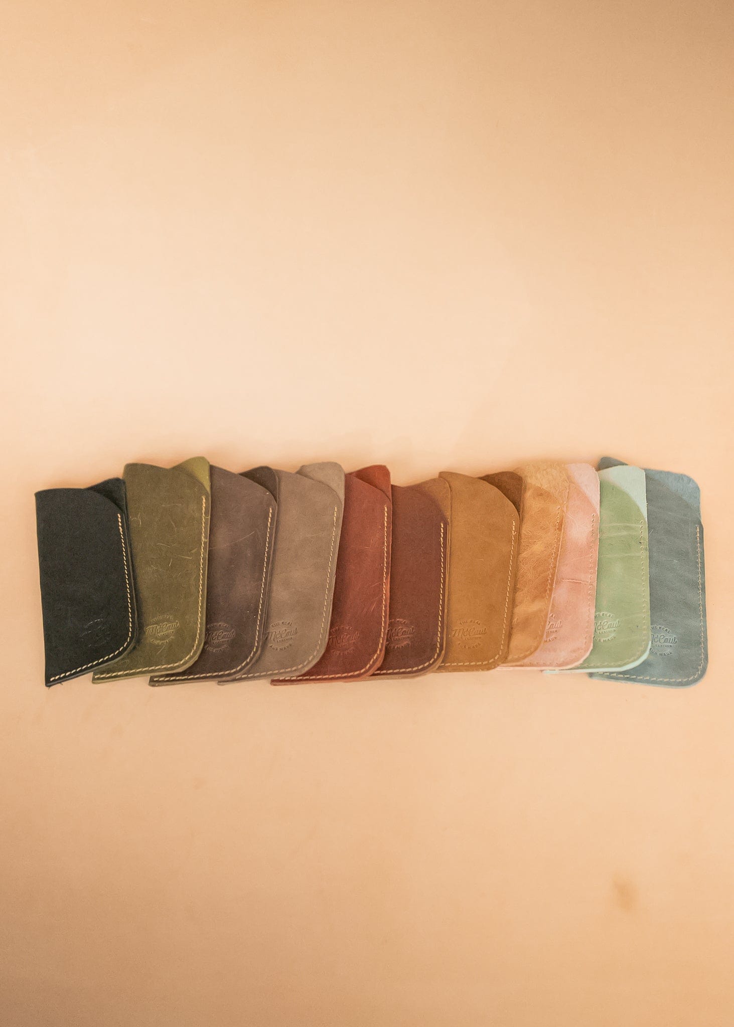 The Real McCaul Purses Glasses Case Slip Australian Made Australian Owned Leather Glasses Case Slip Pouch Handmade in Australia