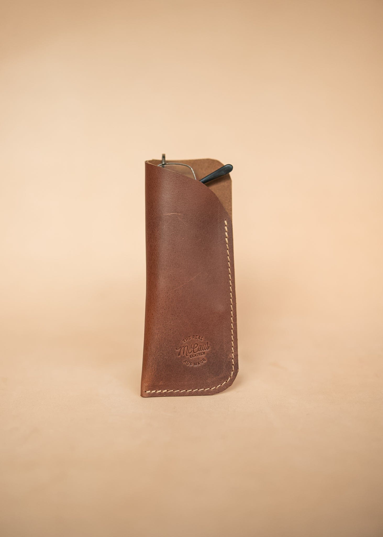 The Real McCaul Purses Glasses Case Slip Australian Made Australian Owned Leather Glasses Case Slip Pouch Handmade in Australia