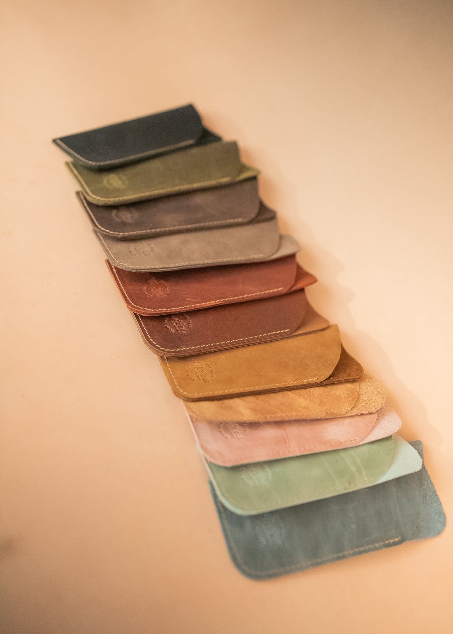 The Real McCaul Purses Glasses Case Slip Australian Made Australian Owned Leather Glasses Case Slip Pouch Handmade in Australia