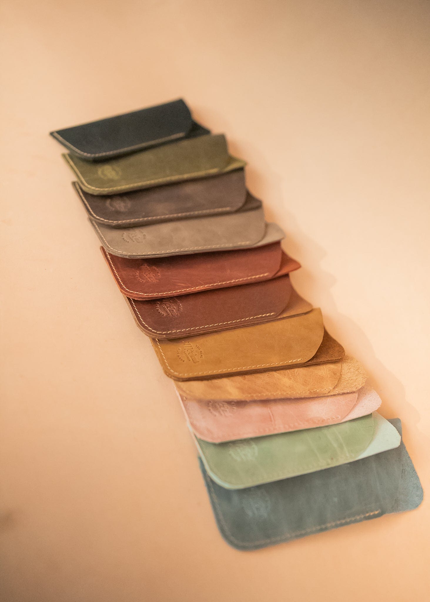 The Real McCaul Purses Glasses Case Slip Australian Made Australian Owned Leather Glasses Case Slip Pouch Handmade in Australia