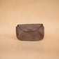 The Real McCaul Purses Marble Brown / Large Phone Pouch Holder for Belt - Horizontal - Cowhide Australian Made Australian Owned Leather Belt Pouch for Phone/Sunglasses Australian Made