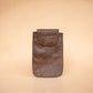 The Real McCaul Purses Phone Pouch Holder for Belt - Vertical - Cowhide Australian Made Australian Owned Leather Belt Pouch for Phone/Sunglasses Australian Made