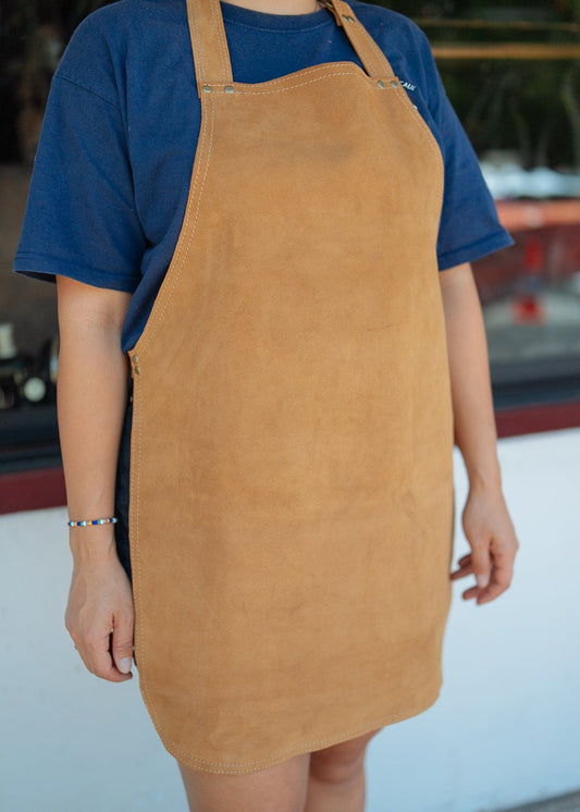 The Real McCaul Purses Simple Apron - Suede Australian Made Australian Owned Leather Apron Made in Australia - Woodworking, Leatherworking, Hospitality, butchers, chefs, ceramic artists, metalworkers, jewellers, painters, sculpters, gardeners