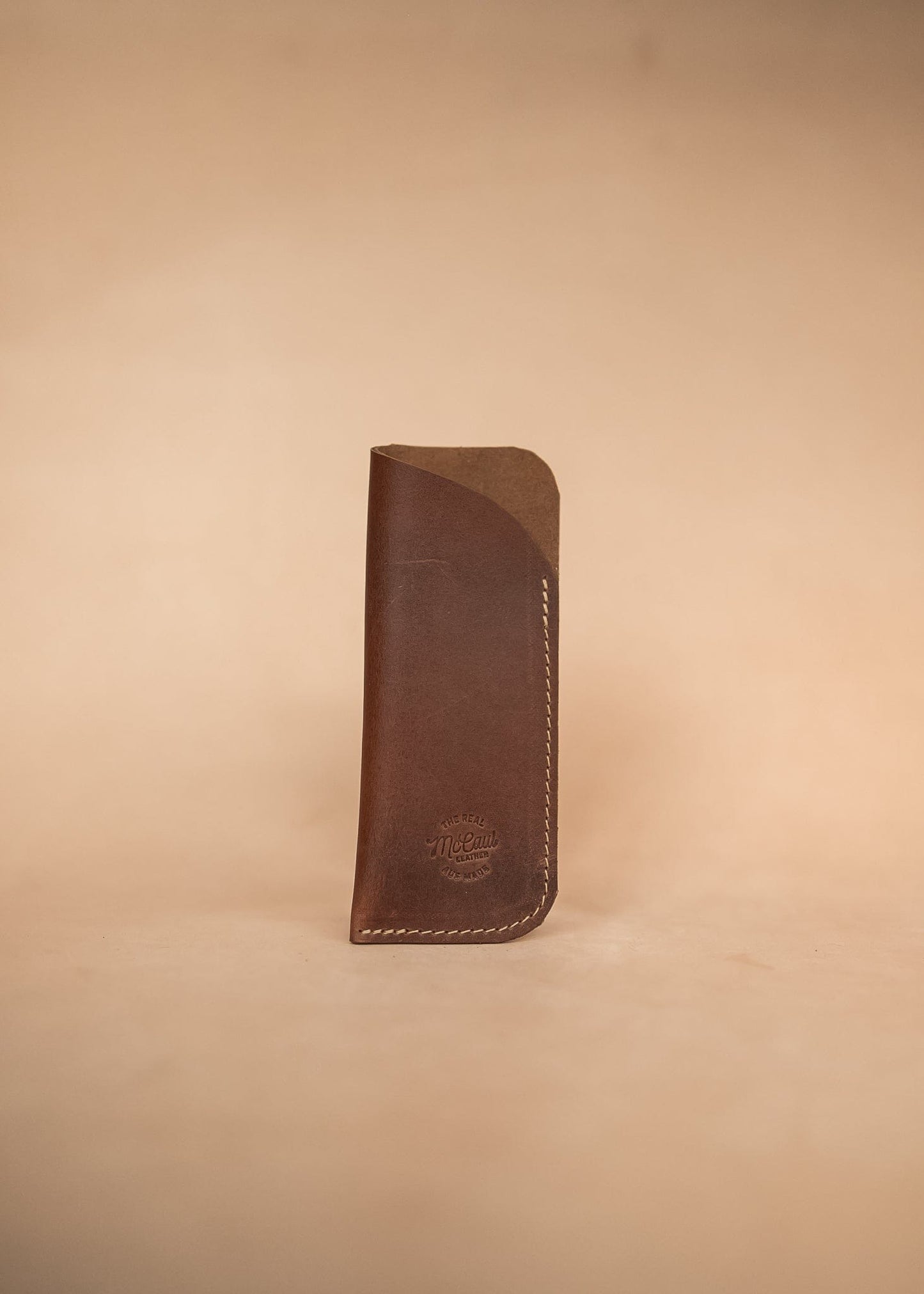 The Real McCaul Purses Tan / Large Glasses Case Slip Australian Made Australian Owned Leather Glasses Case Slip Pouch Handmade in Australia
