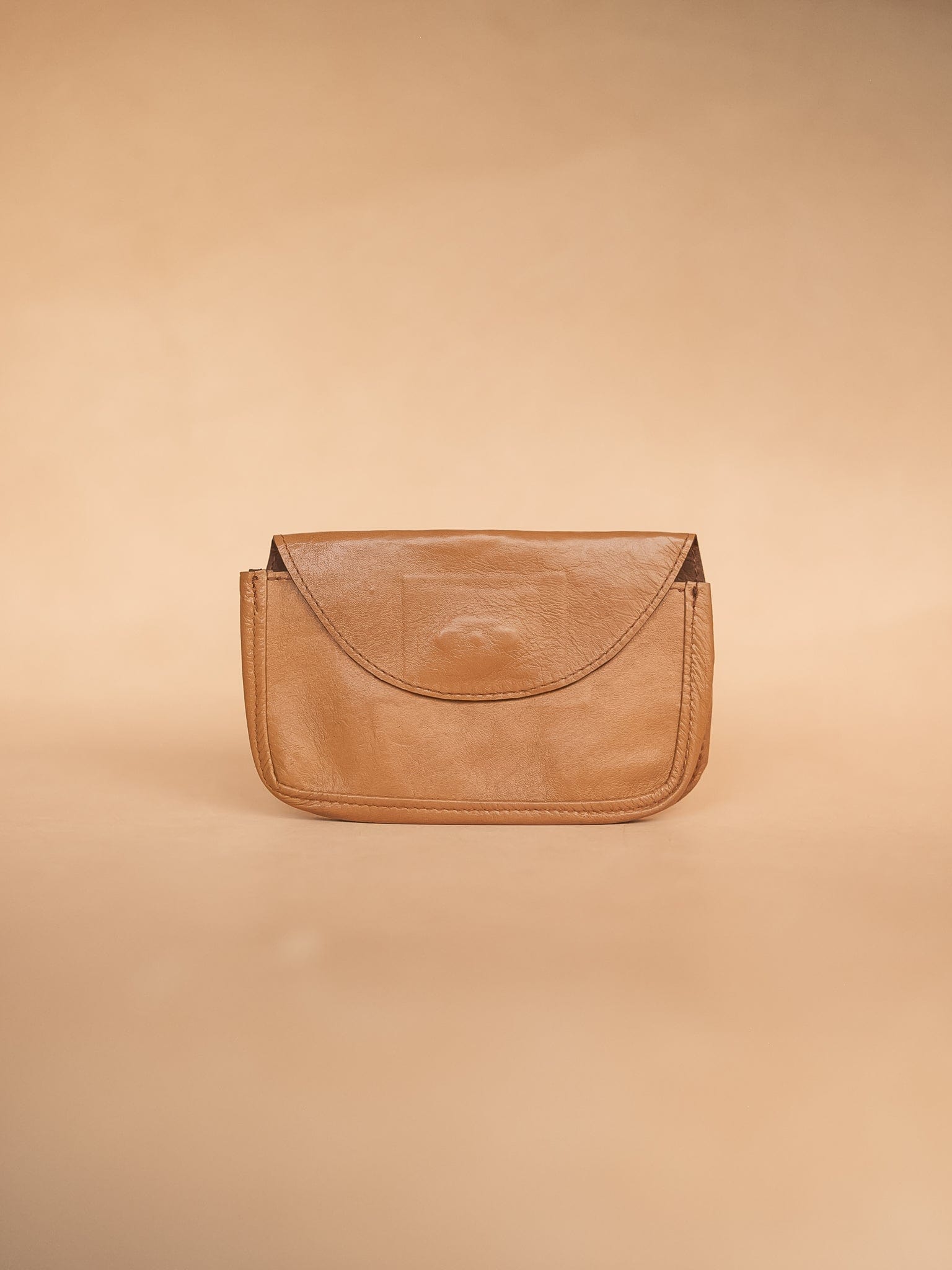 The Real McCaul Purses Tan / Large Phone Pouch Holder for Belt - Horizontal - Kangaroo Australian Made Australian Owned Leather Belt Pouch for Phone/Sunglasses Australian Made