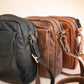 The Real McCaul Shoulder Bags The Darren Bag - Cowhide - Black Australian Made Australian Owned Large Men's Organiser Man Bag Leather Made In Australia