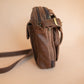 The Real McCaul Shoulder Bags The Darren Man Bag - Cowhide - Premium Marble Brown Australian Made Australian Owned Large Men's Organiser Man Bag Leather Made In Australia