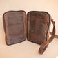 The Real McCaul Shoulder Bags The Darren Man Bag - Cowhide - Premium Marble Brown Australian Made Australian Owned Large Men's Organiser Man Bag Leather Made In Australia