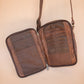 The Real McCaul Shoulder Bags The Darren Man Bag - Cowhide - Premium Marble Brown Australian Made Australian Owned Large Men's Organiser Man Bag Leather Made In Australia