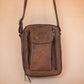 The Real McCaul Shoulder Bags The Darren Man Bag - Cowhide - Premium Marble Brown Australian Made Australian Owned Large Men's Organiser Man Bag Leather Made In Australia