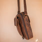 The Real McCaul Shoulder Bags The Darren Man Bag - Cowhide - Premium Marble Brown Australian Made Australian Owned Large Men's Organiser Man Bag Leather Made In Australia