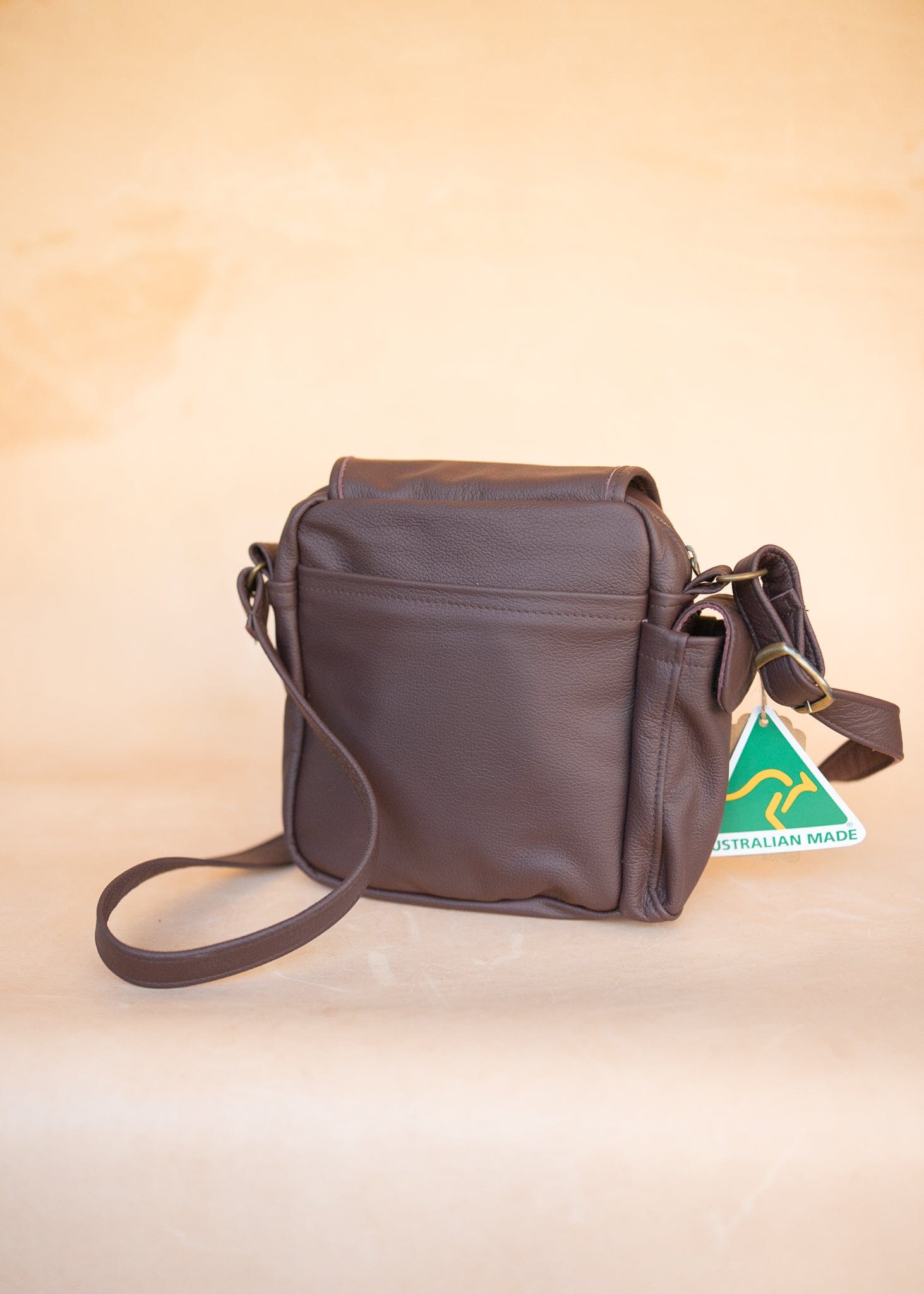The Real McCaul Shoulder Bags The Pat Bag - Cowhide - Plum Australian Made Australian Owned Australian Made Leather Manbag in Kangaroo or Cowhide Leather