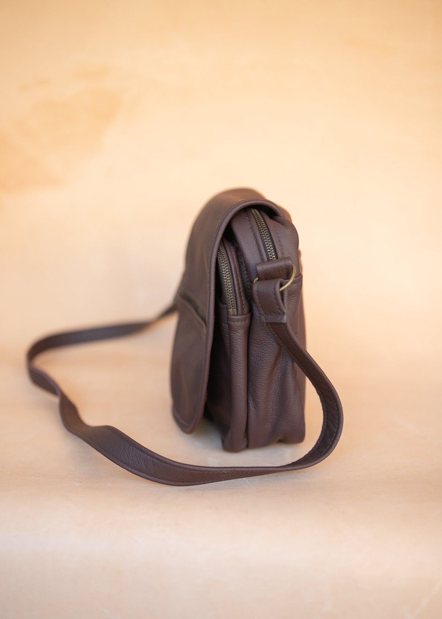 The Real McCaul Shoulder Bags The Pat Bag - Cowhide - Plum Australian Made Australian Owned Australian Made Leather Manbag in Kangaroo or Cowhide Leather
