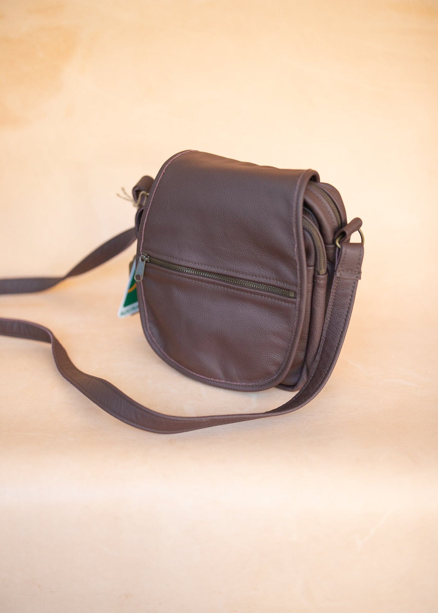 The Real McCaul Shoulder Bags The Pat Bag - Cowhide - Plum Australian Made Australian Owned Australian Made Leather Manbag in Kangaroo or Cowhide Leather