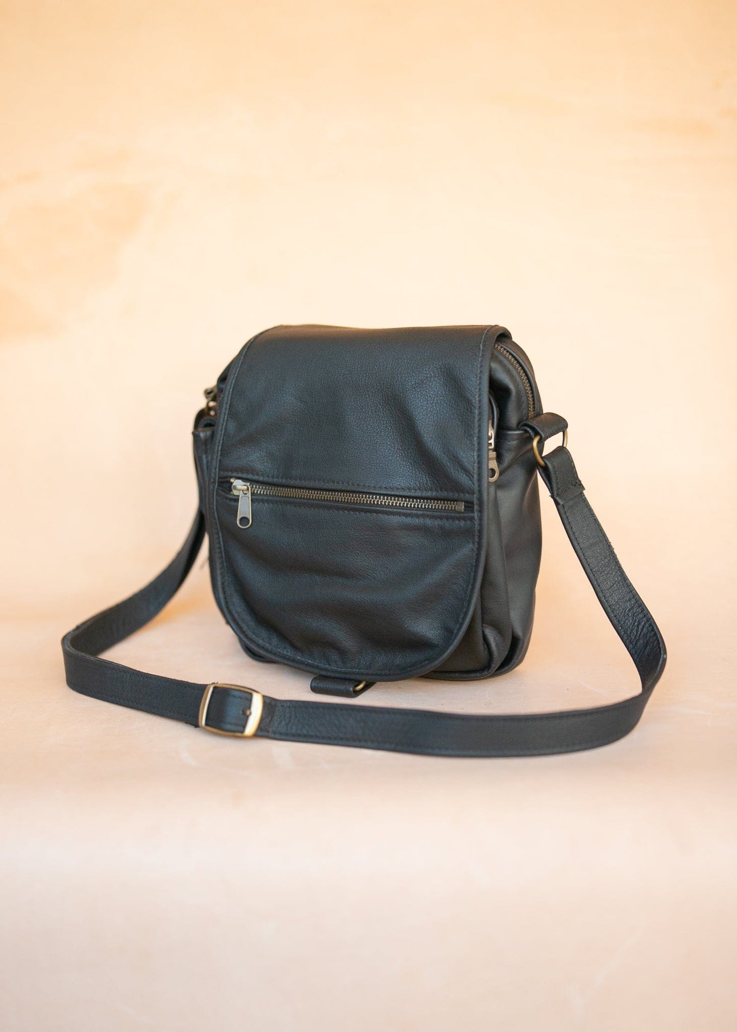 The Real McCaul Shoulder Bags The Pat Manbag - Cowhide - Black Australian Made Australian Owned Australian Made Leather Manbag in Kangaroo or Cowhide Leather