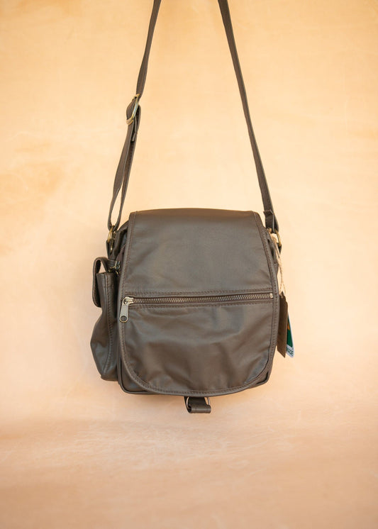 The Real McCaul Shoulder Bags The Pat Manbag - Cowhide - Dark Brown Australian Made Australian Owned Australian Made Leather Manbag in Kangaroo or Cowhide Leather