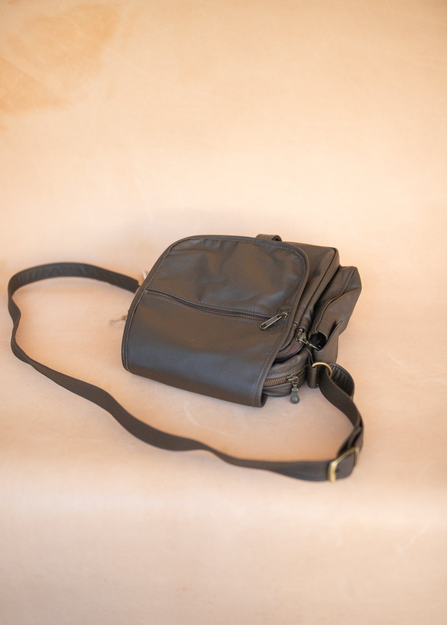The Real McCaul Shoulder Bags The Pat Manbag - Cowhide - Dark Brown Australian Made Australian Owned Australian Made Leather Manbag in Kangaroo or Cowhide Leather